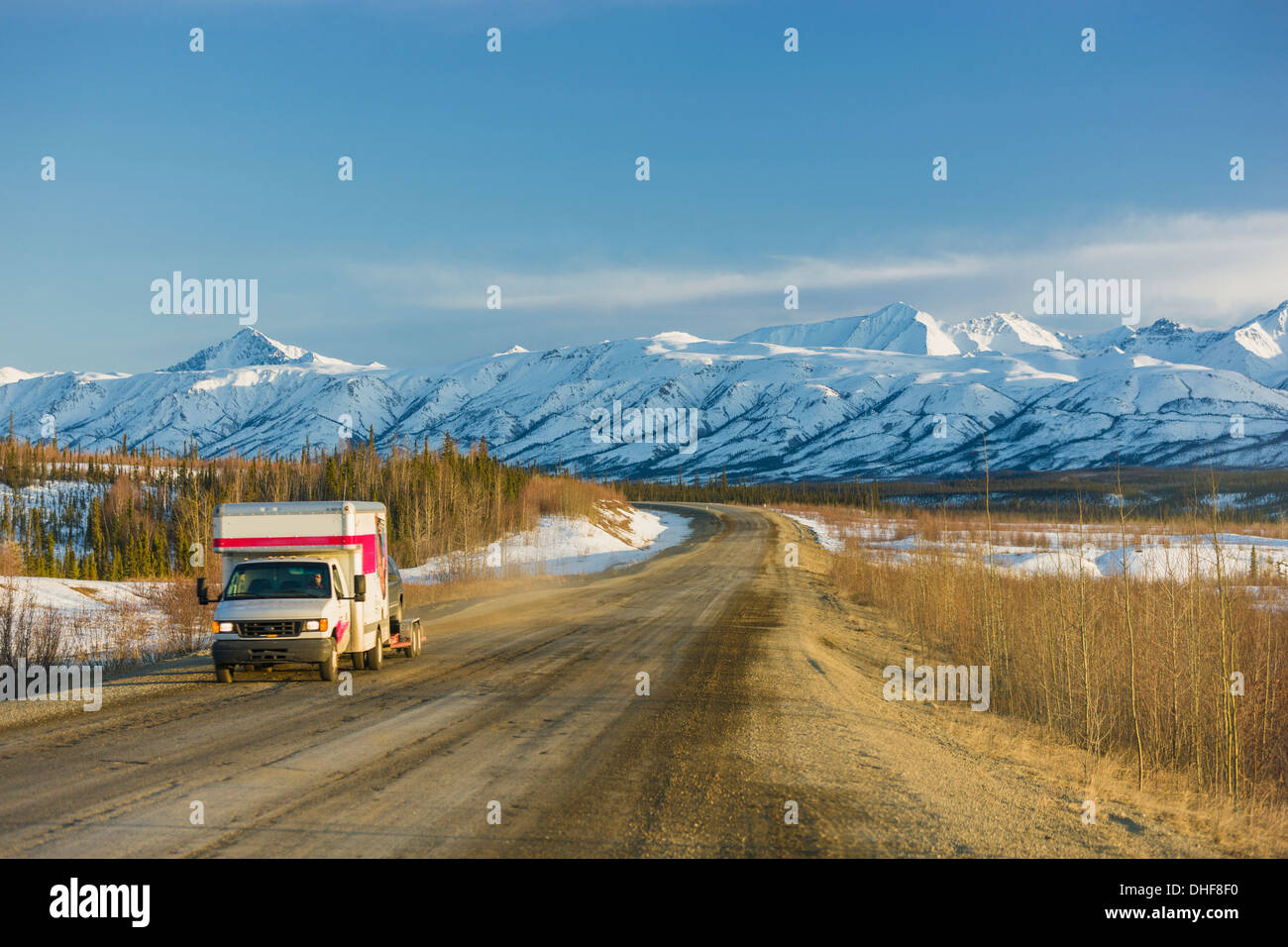 Alaska canadian highway truck High Resolution Stock Photography and