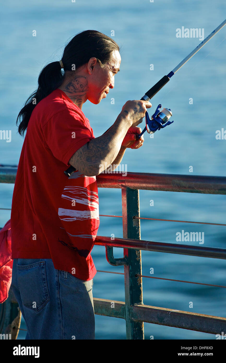 Man Fishing Silhouette Tattoo