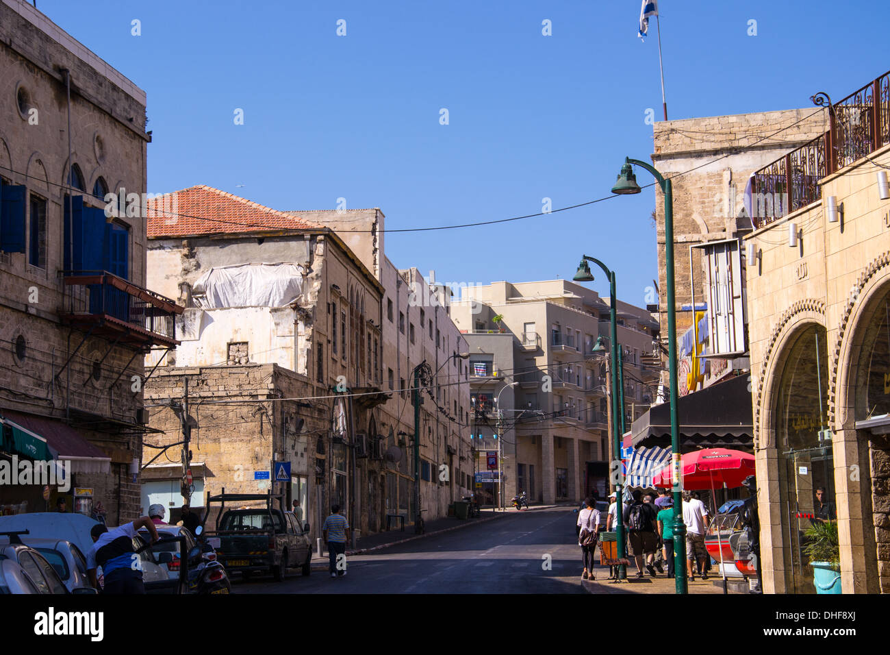 Street in South Tel Aviv,Jaffa,Israel Stock Photo