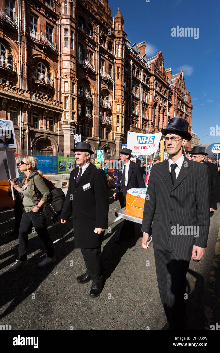 Demonstration organised by the TUC against the coalition Governments programme of privatising parts of The NHS Stock Photo