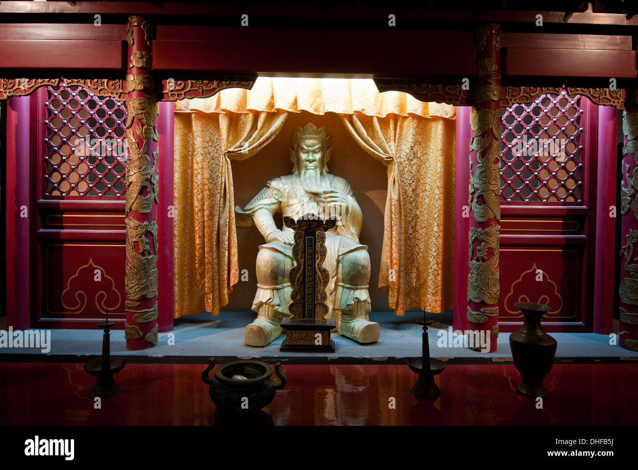 Guan Yu God of War altar in Zhengyangmen Gate (Qianmen) located to the south of Tiananmen Square, Beijing, China Stock Photo