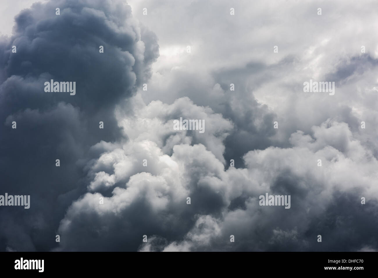 the blue sky and darl cloud Stock Photo