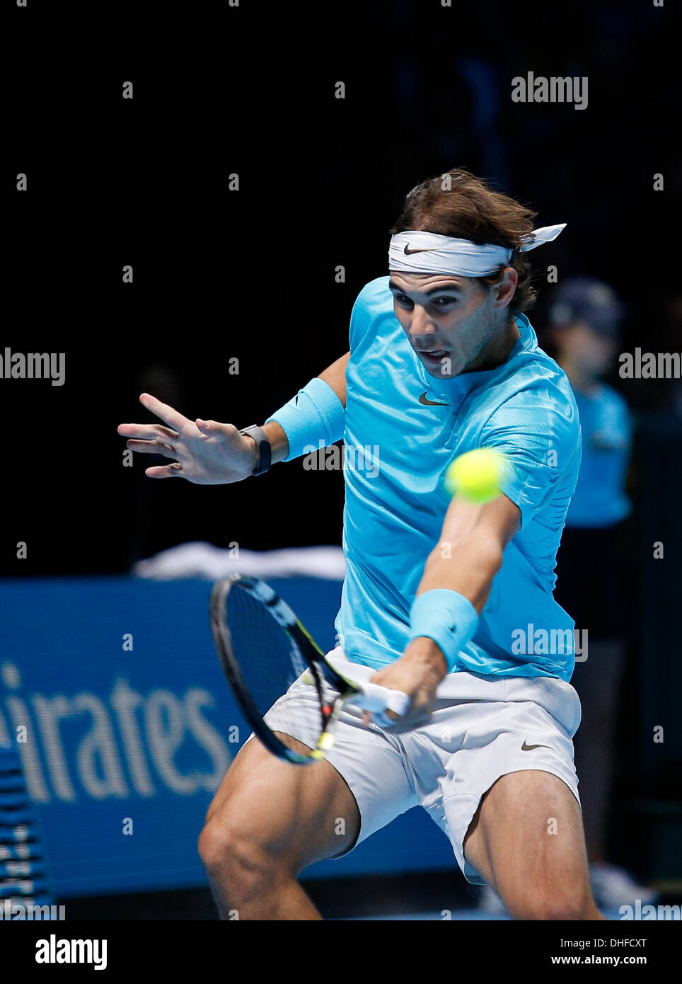 London, UK. 08th Nov, 2013. Rafael Nadal (ESP) defeats Tomas Berdych (CZE) by a score 6-4, 1-6, 6-3 during day five of the Barclays ATP World Tour Finals from the O2 Arena. © Action Plus Sports/Alamy Live News Stock Photo