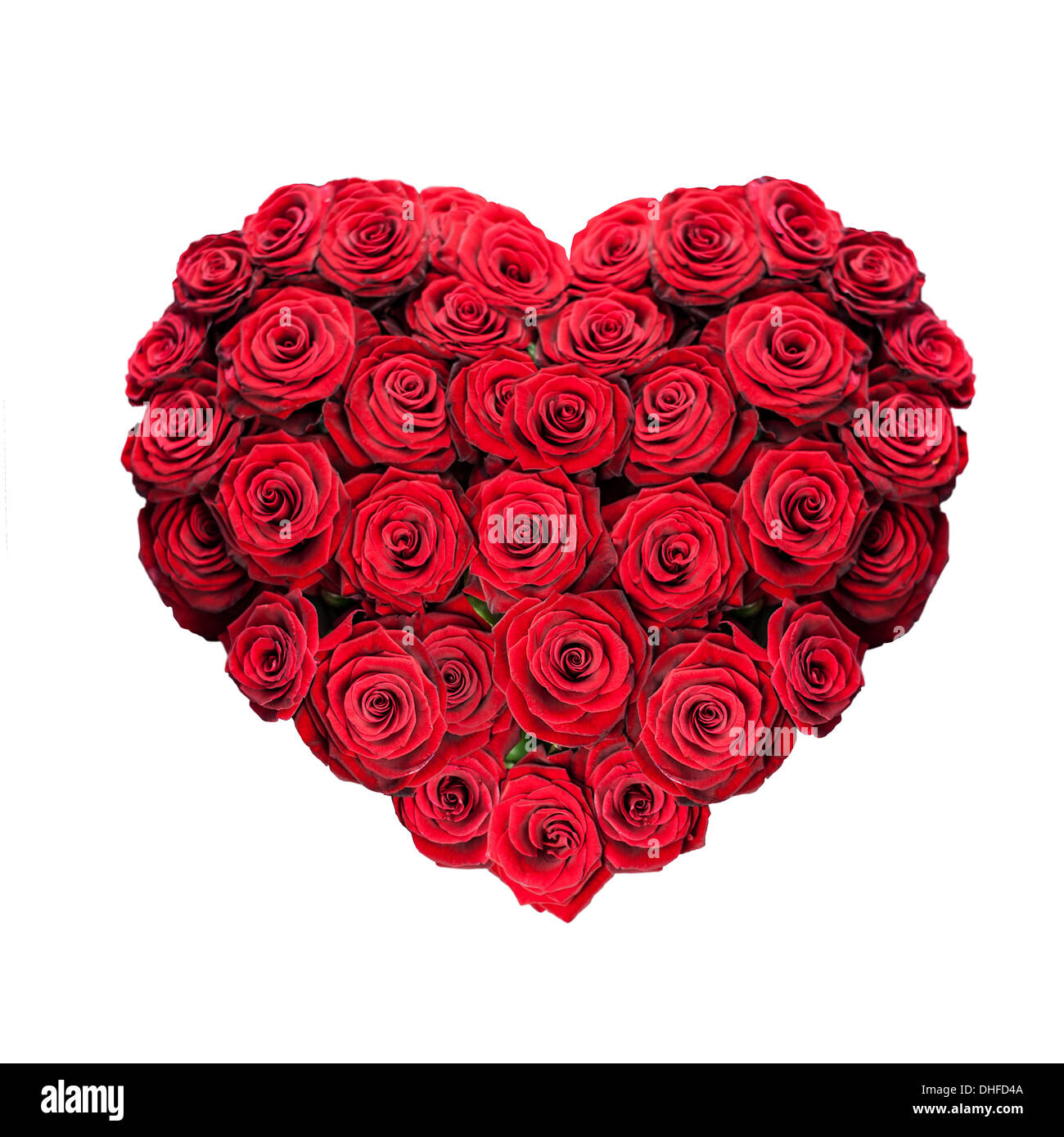 Red heart with rose flowers hi-res stock photography and images - Alamy