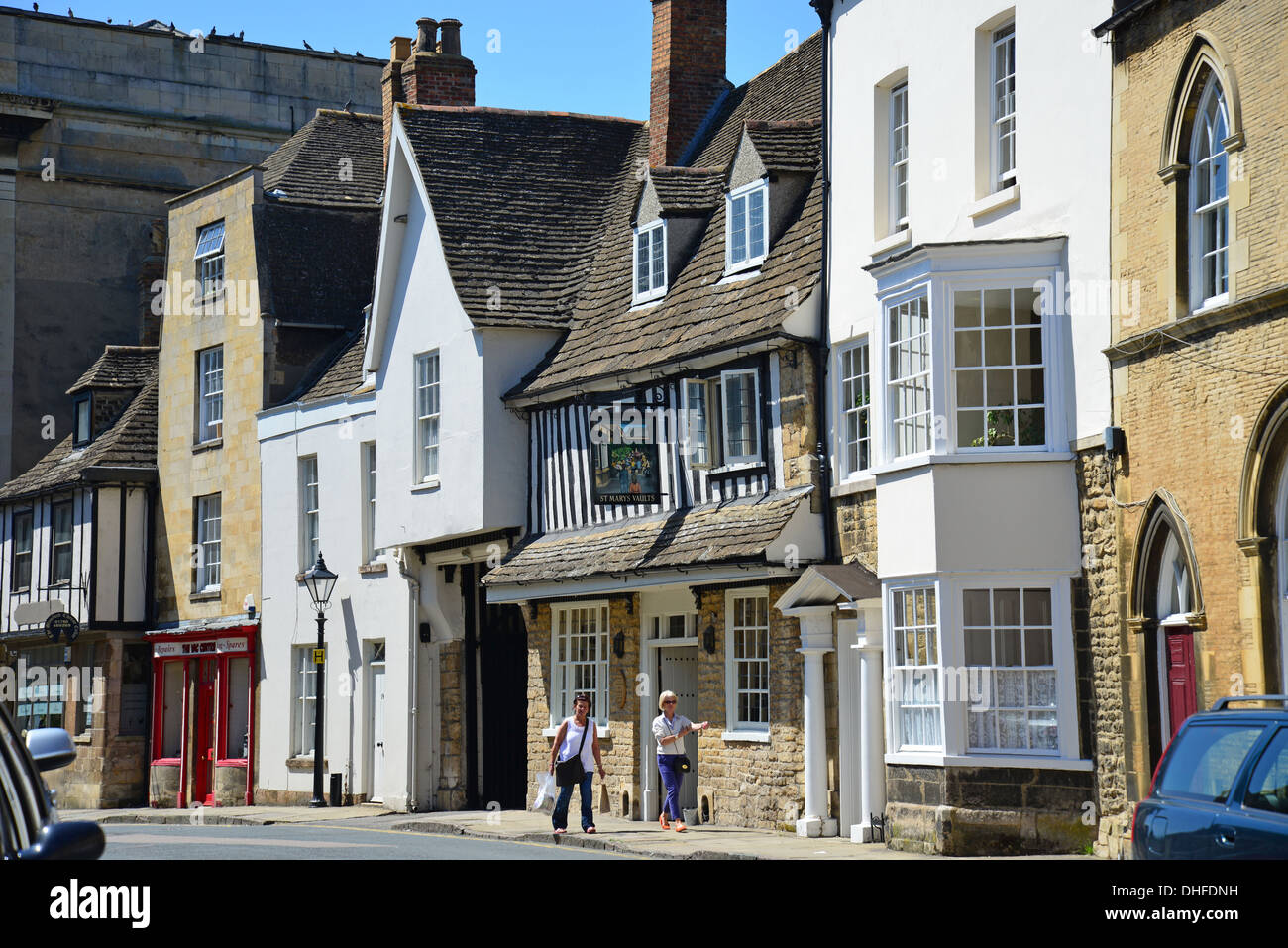St Mary's Street, Stamford, Lincolnshire, England, United Kingdom Stock