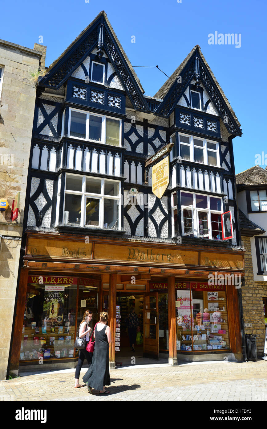 Historic Walker's timberframed building, High Street, Stamford, Lincolnshire, England