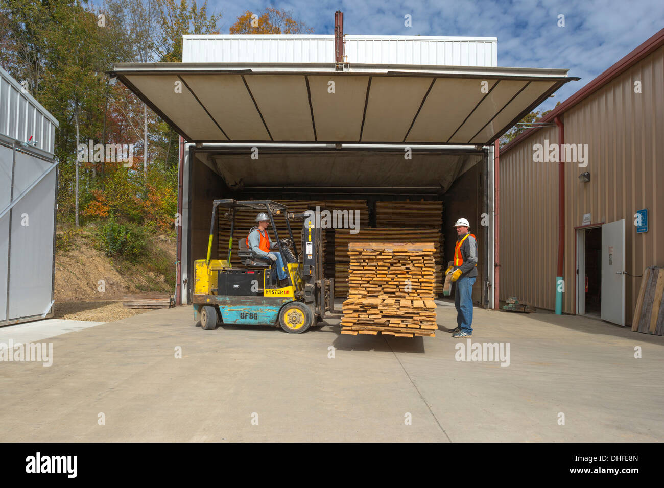 LOADING DRYING KILN WINDRIVER WOODWORKS LUMBER YARD JEFFERSON COUNTY