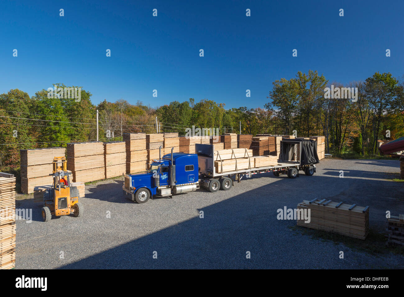 SEMI TRUCK WINDRIVER WOODWORKS LUMBER YARD JEFFERSON COUNTY