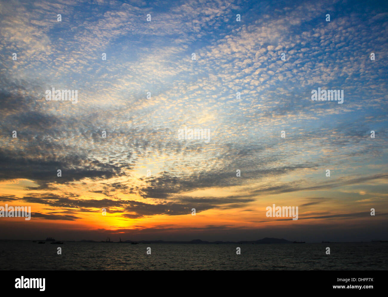 Dramatic sunset sky with clouds Stock Photo - Alamy