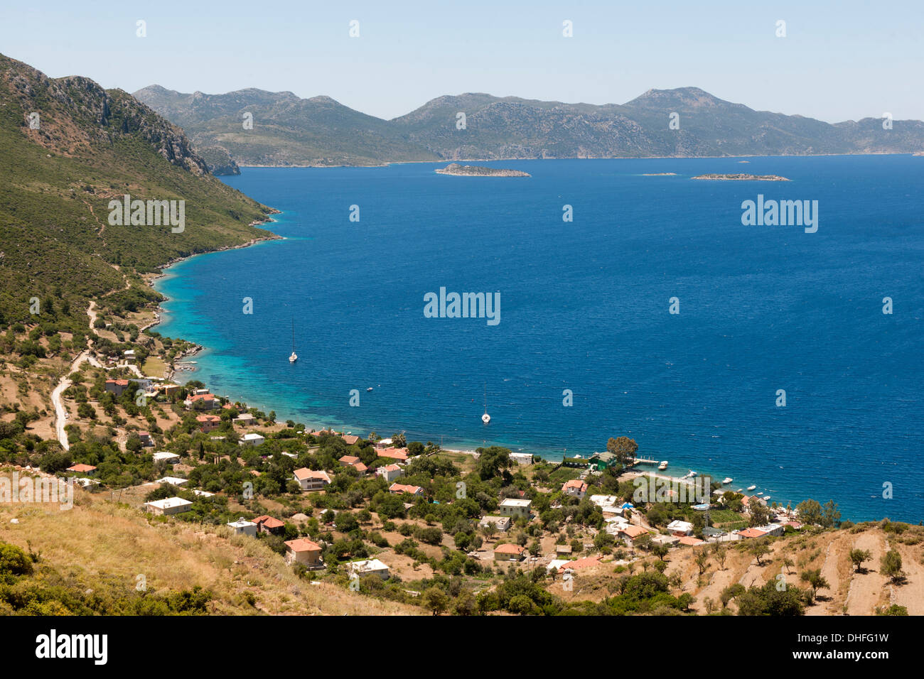 Türkei, Provinz Mugla, Bozburun-Halbinsel, Sögütköy, Cumhuriyet-Mahallesi Stock Photo