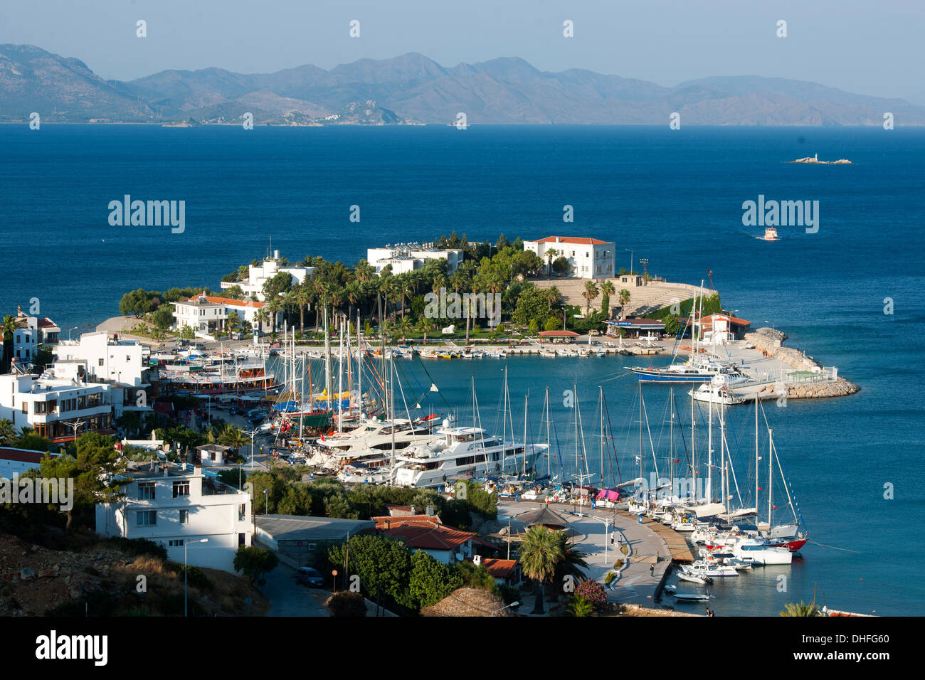 Asien, Türkei, Provinz Mugla, Datca, Blick auf den Hafen Stock Photo