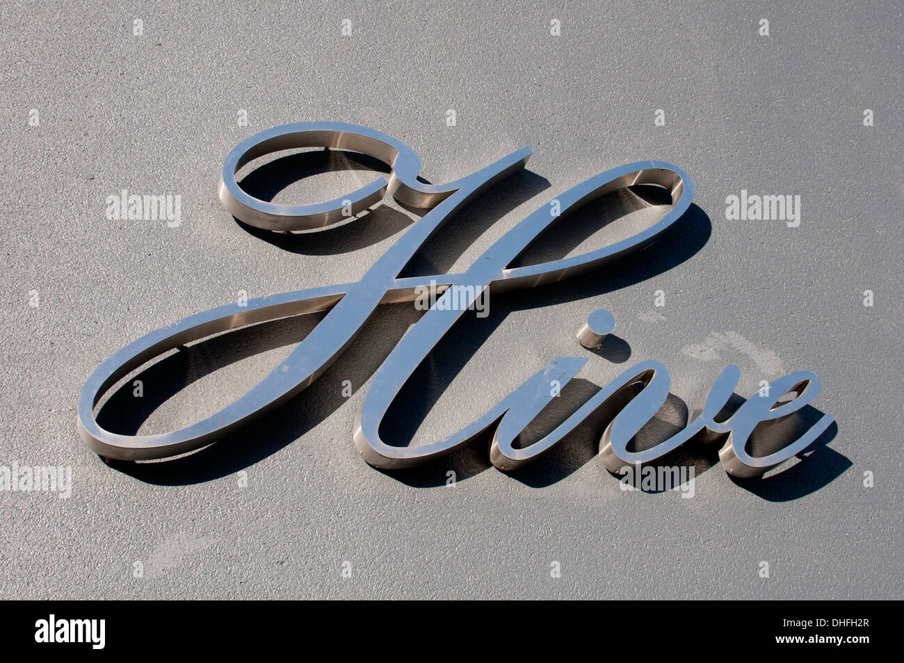 Hive apartments sign, Eastside, Birmingham, UK Stock Photo Alamy