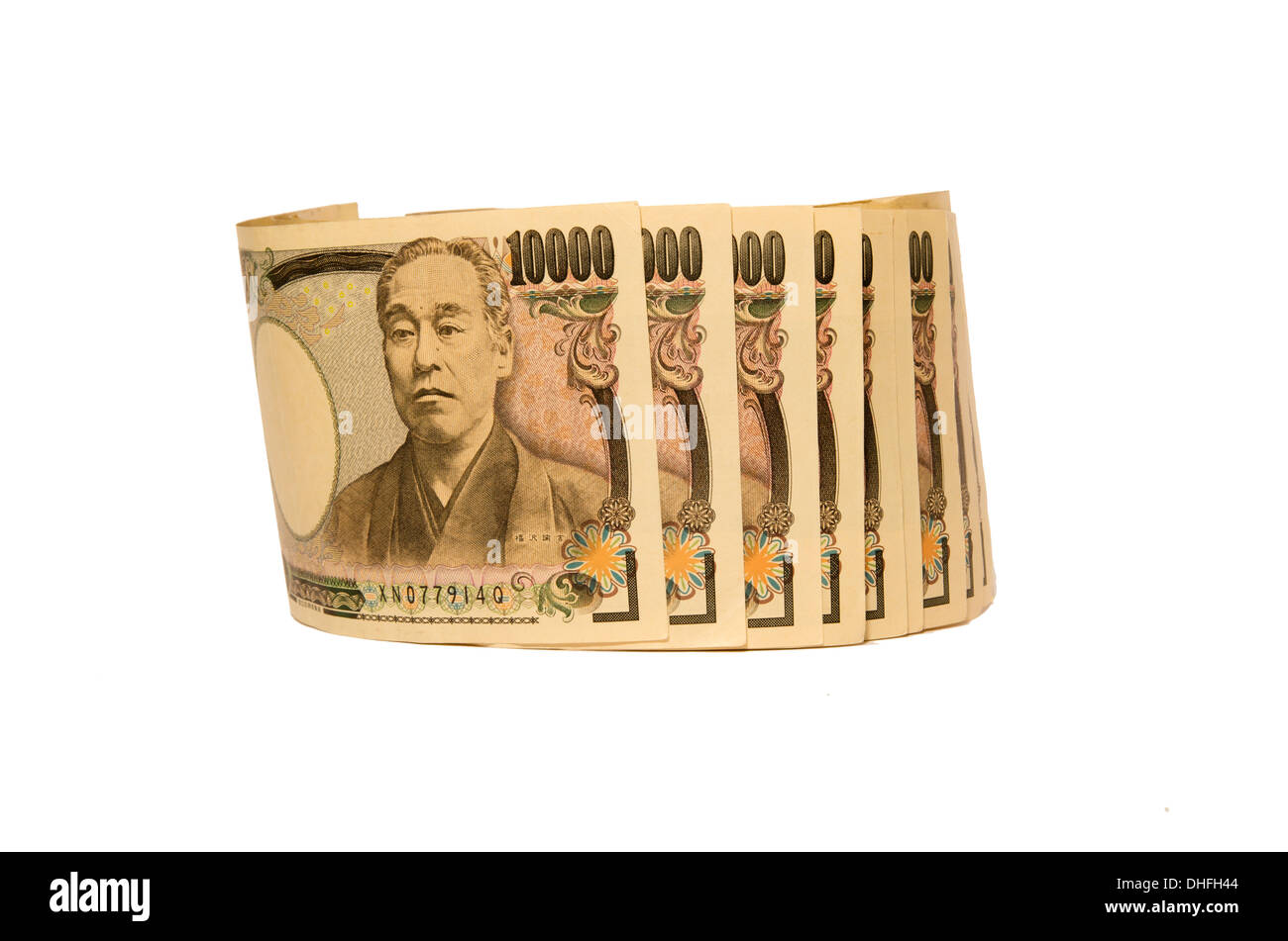 Japanese yen banknotes Stock Photo