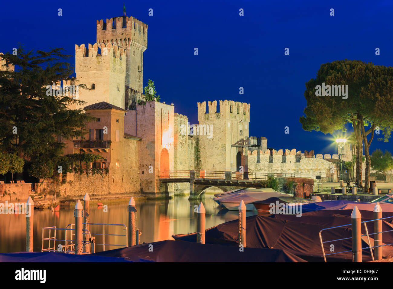 Sirmione is a comune at lake Garda in the province of Brescia, in Lombardy, northern Italy Stock Photo