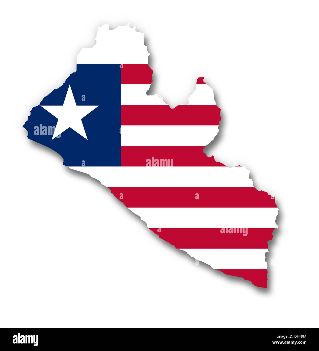 Map and flag of Liberia Stock Photo - Alamy