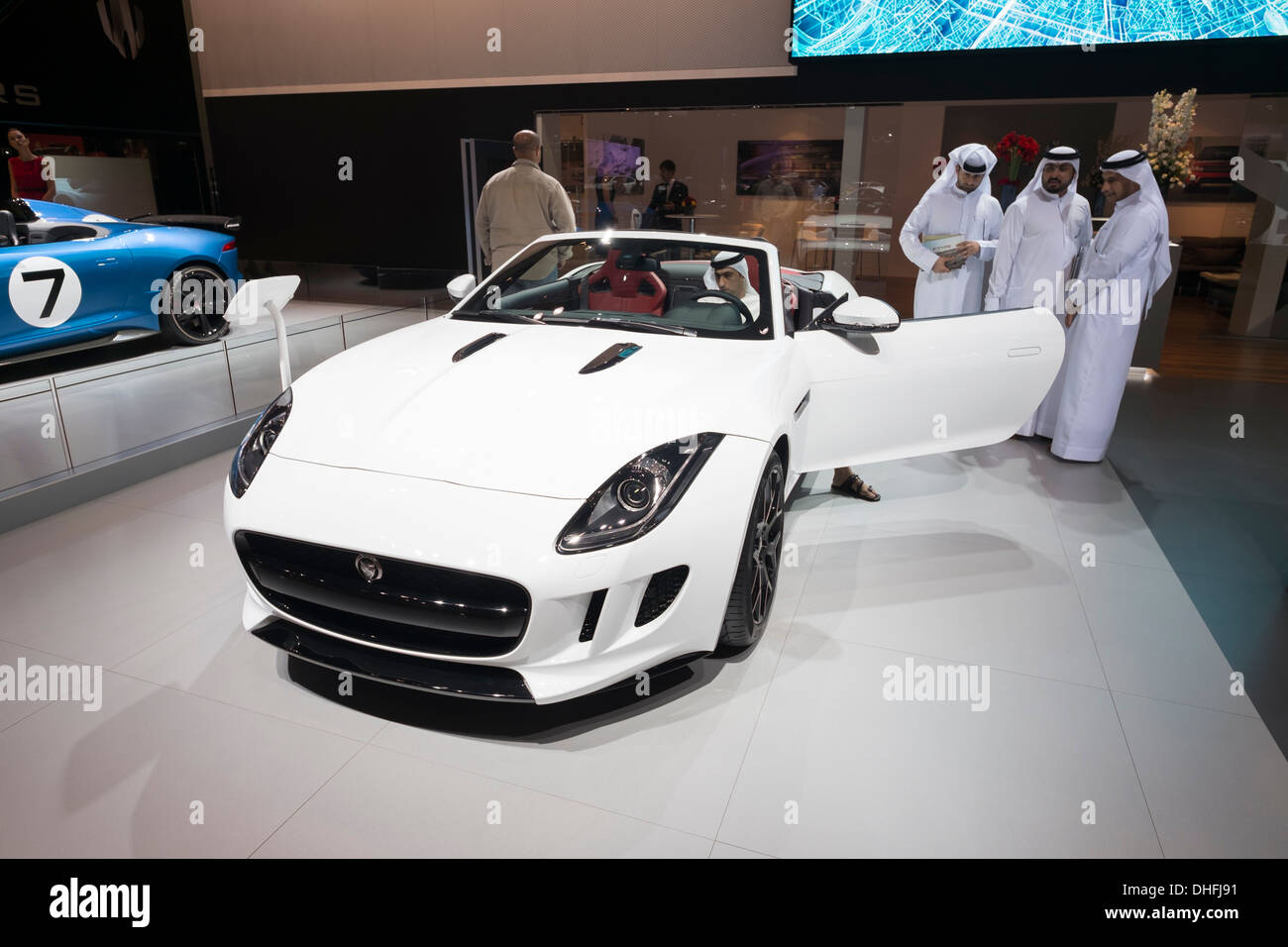 Jaguar F-type at the Dubai Motor Show 2013 United Arab Emirates Stock Photo