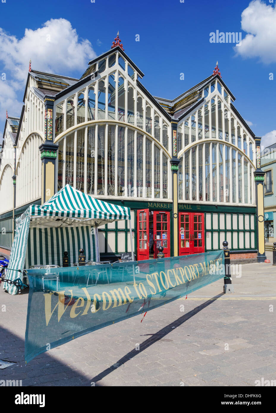 The Victorian covered Market Hall of Stockport Market, Stockport