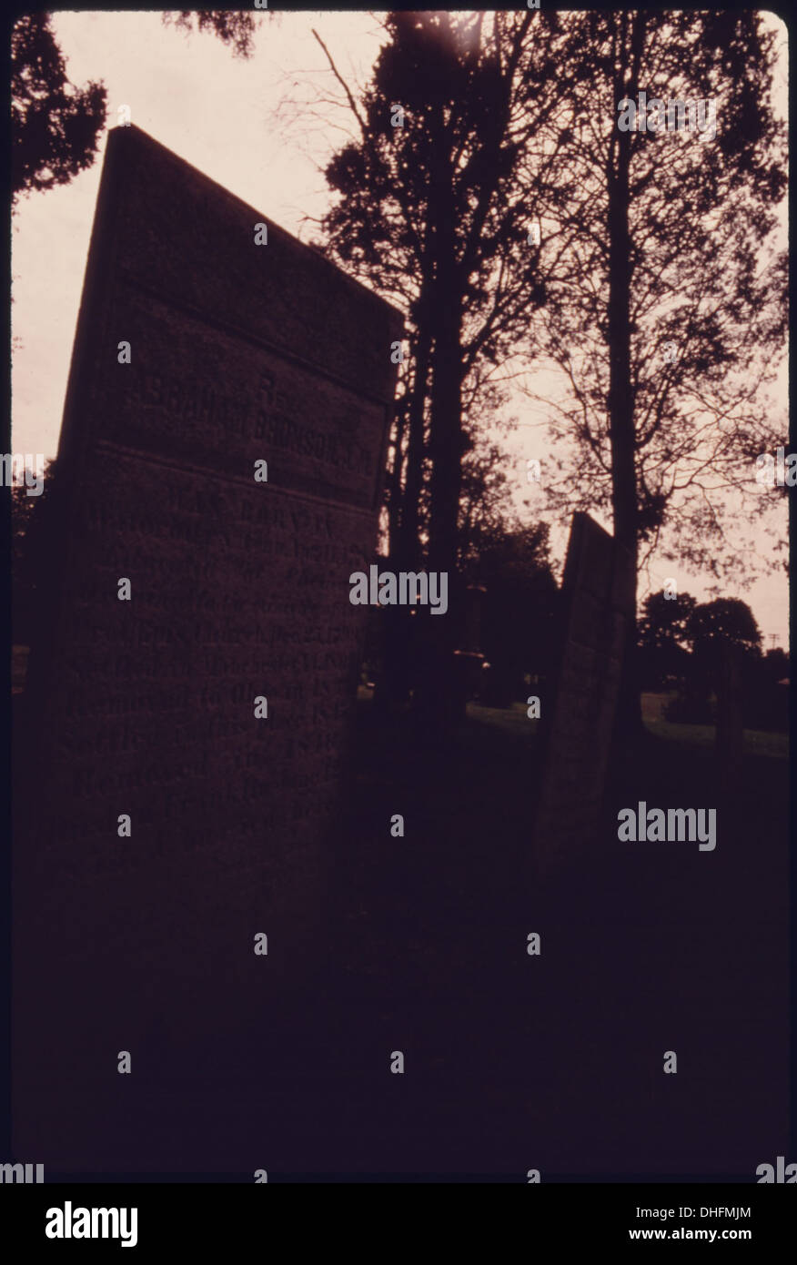 GRAVE OF THE REVEREND ABRAHAM BRONSON IN THE CEMETERY AT PENINSULA