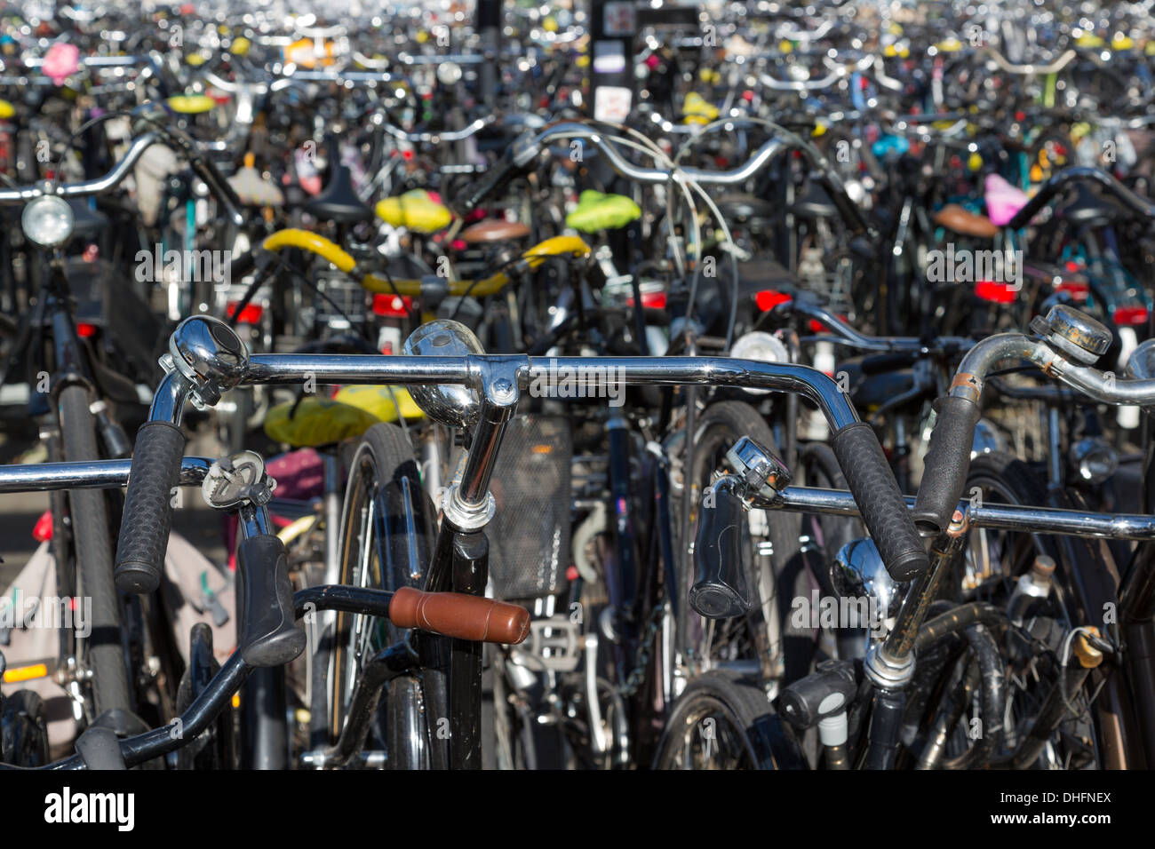 Bicycles parking in the Netherlands Stock Photo Alamy