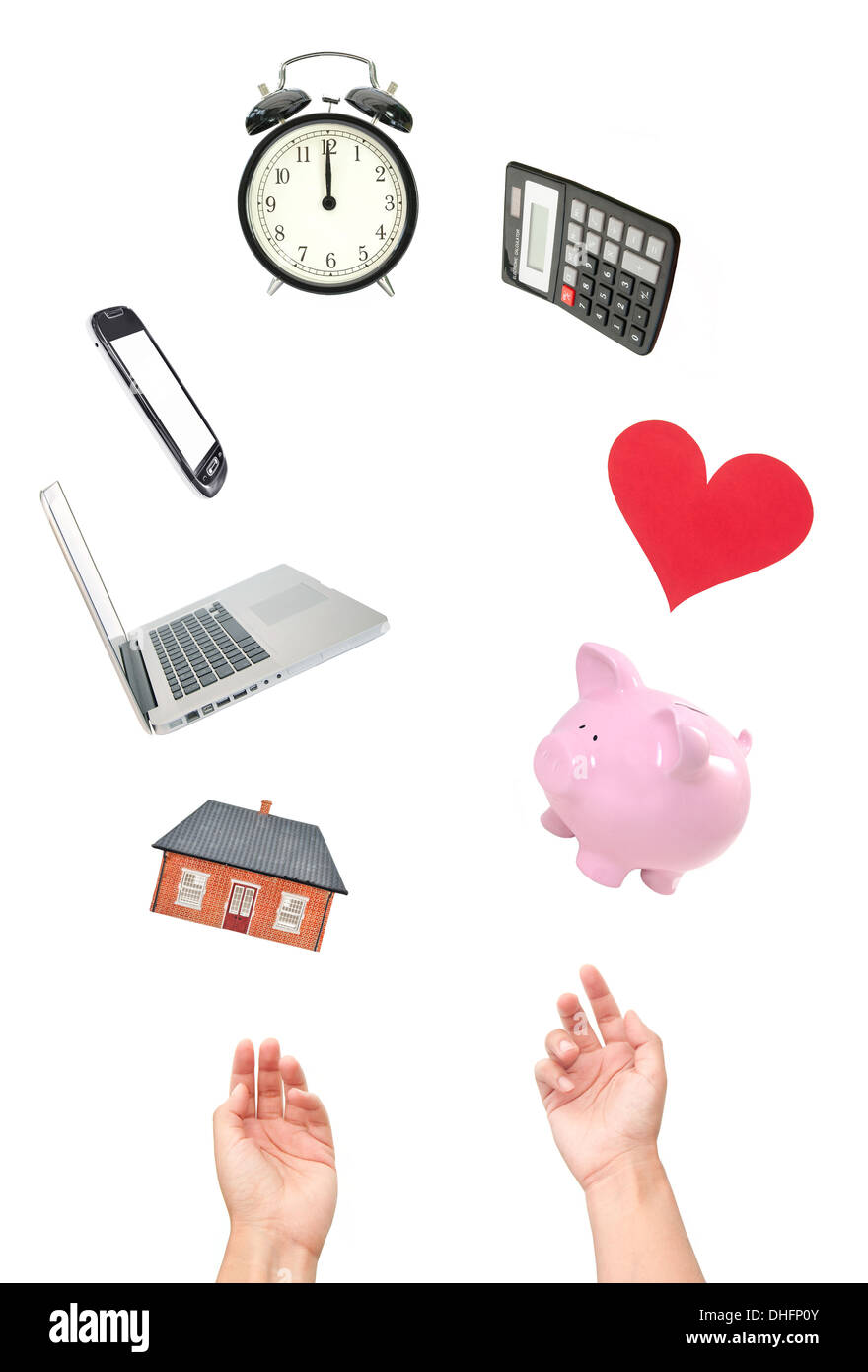Multitasking work and personal life Stock Photo - Alamy
