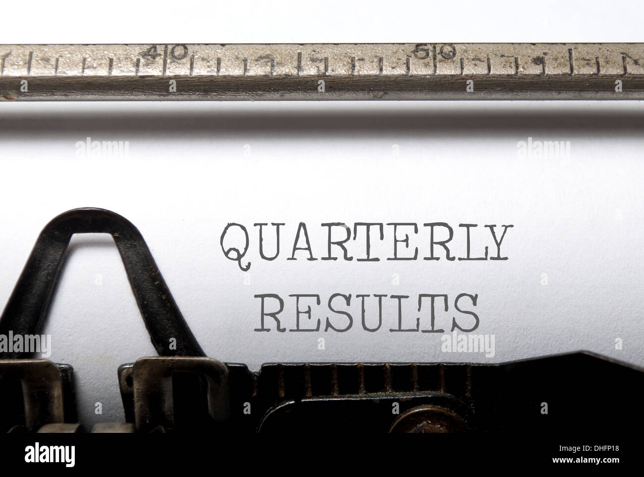 Quarterly results Stock Photo