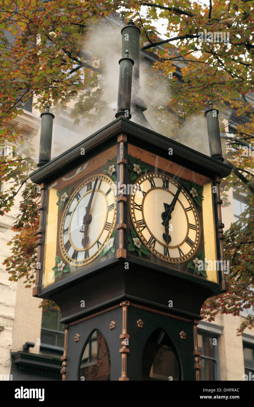 Canada, Vancouver, Gastown Steam Clock Stock Photo Alamy