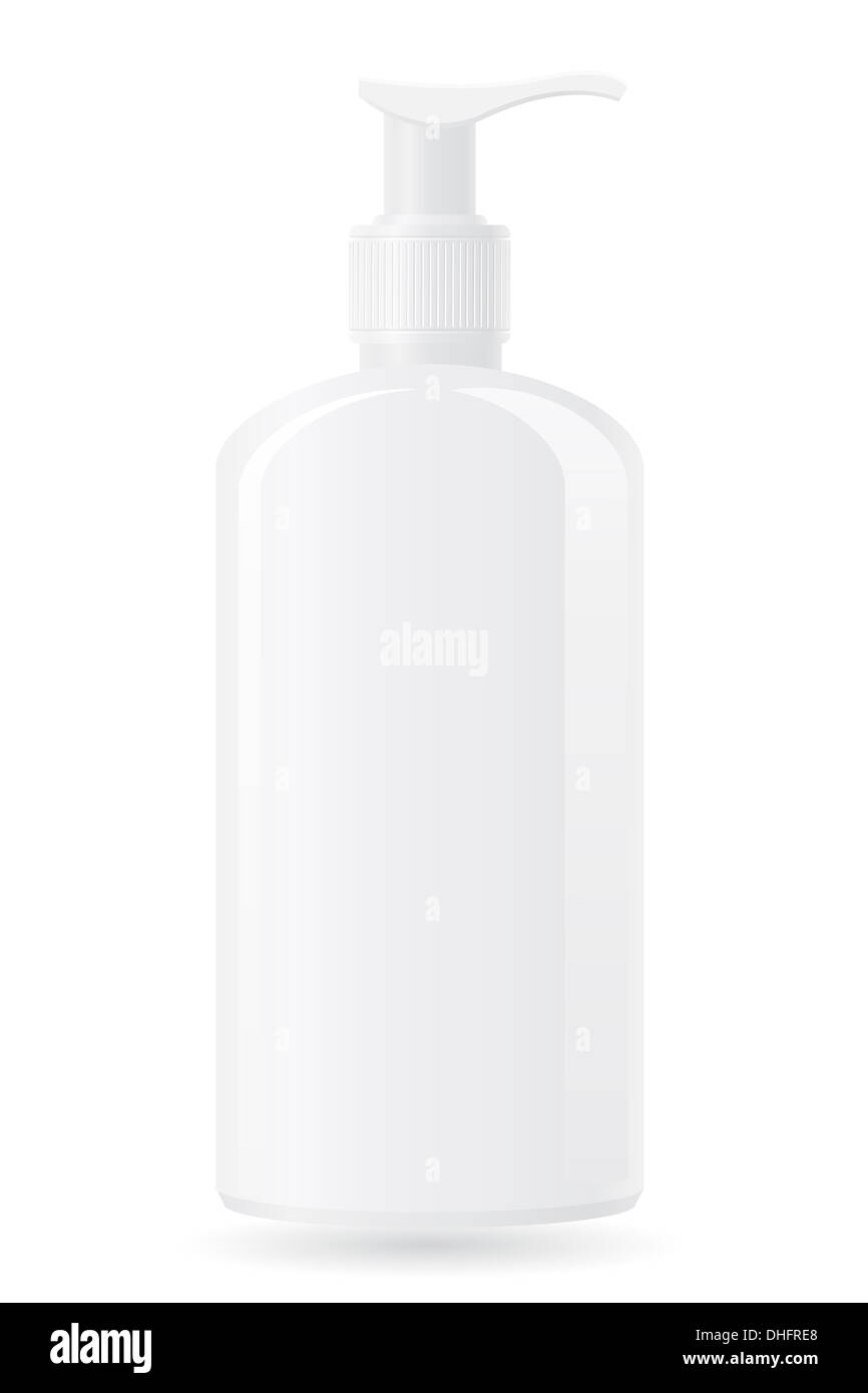 plastic bottle with a spray illustration isolated on white background ...