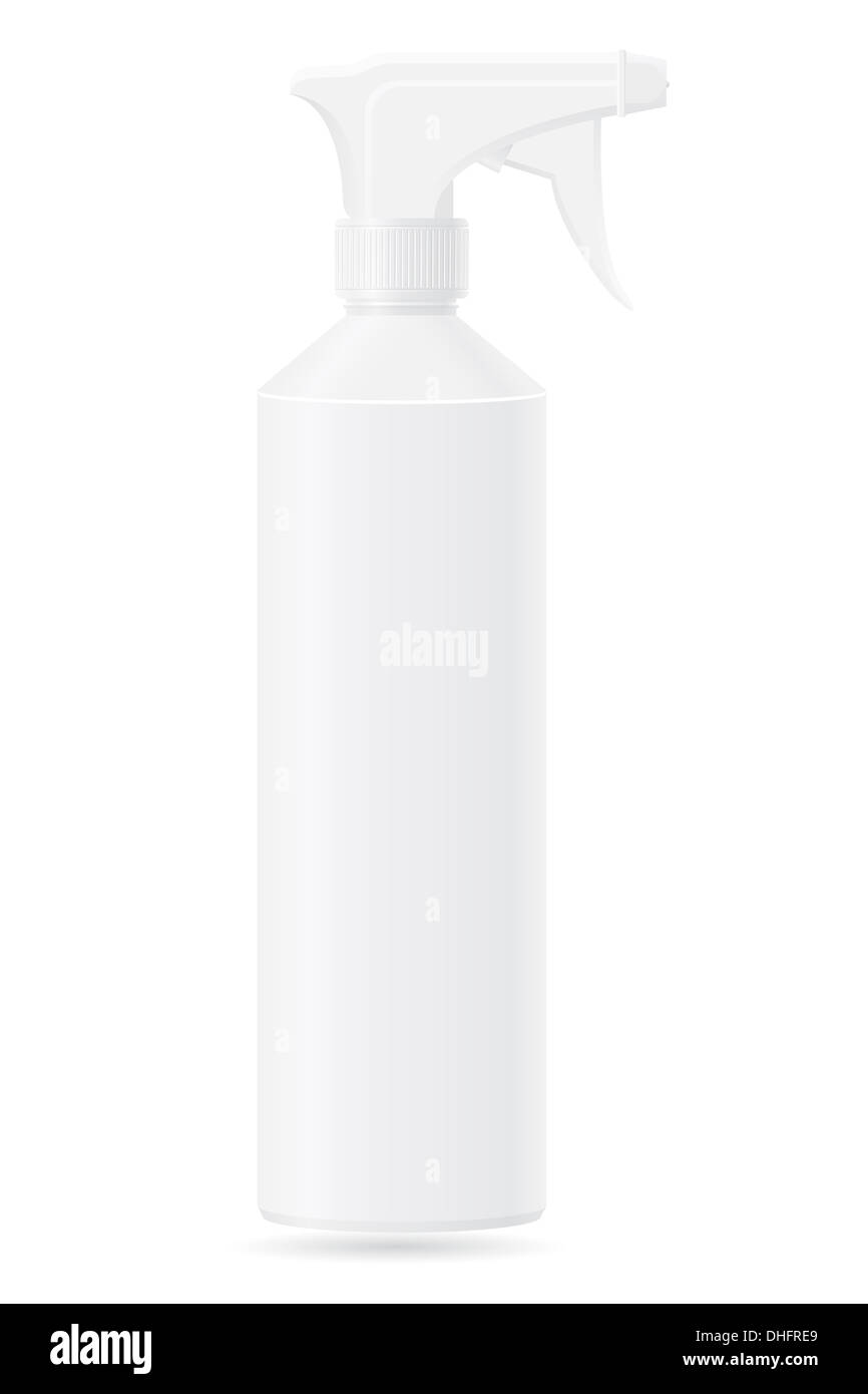 plastic bottle with a spray illustration isolated on white background ...