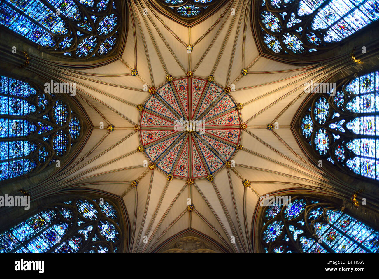 The ceiling of the Chapter House, York Minster Stock Photo - Alamy