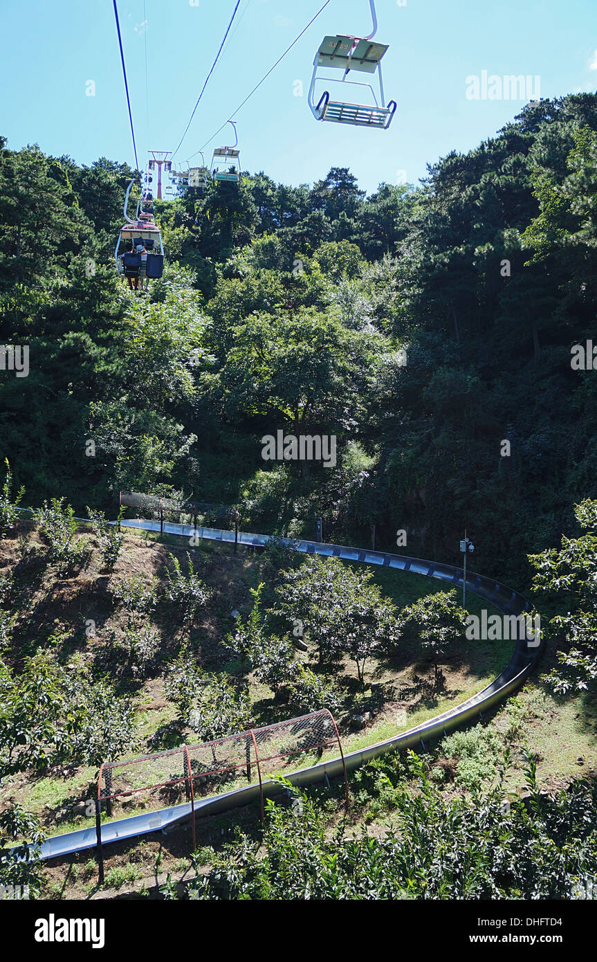 Cable Cars And Toboggan At The Great Wall Of China At Mutianyu Stock Photo  - Alamy