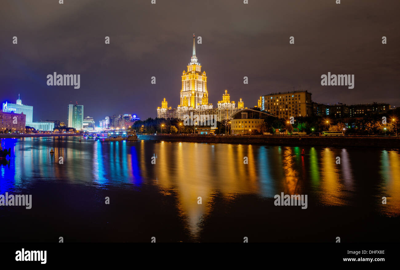 Hotel Ukraine - one of the seven sister skyscrapers, built in Moscow at the end of Stalin's reign (early 1950s). Stock Photo