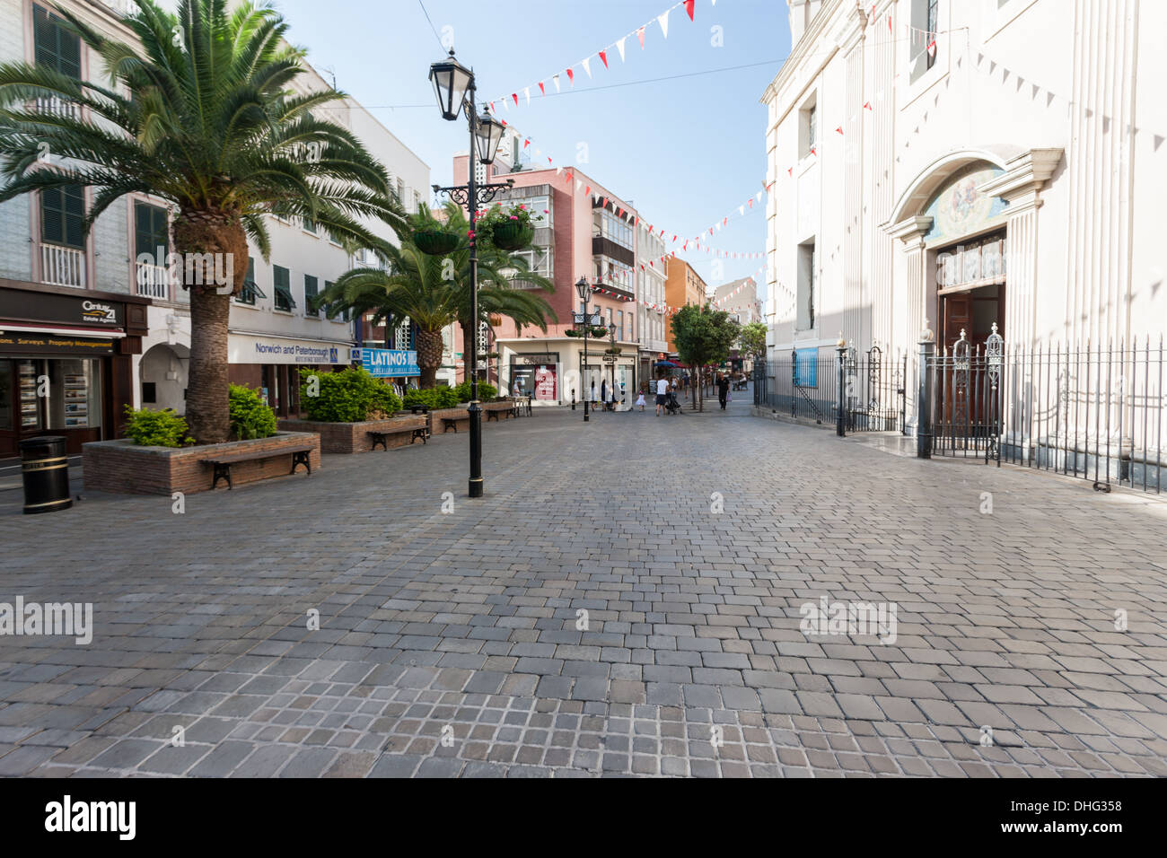 Street of Gibraltar Stock Photo