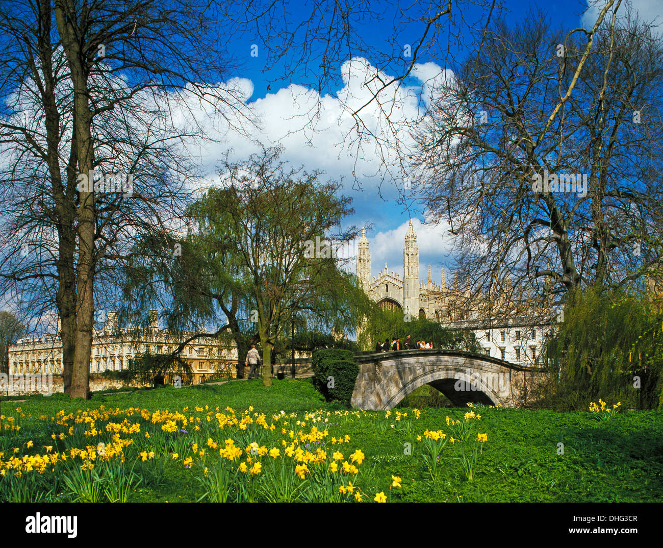 Kings College and the 'Backs' in spring, Cambridge Cambridgeshire England UK Stock Photo