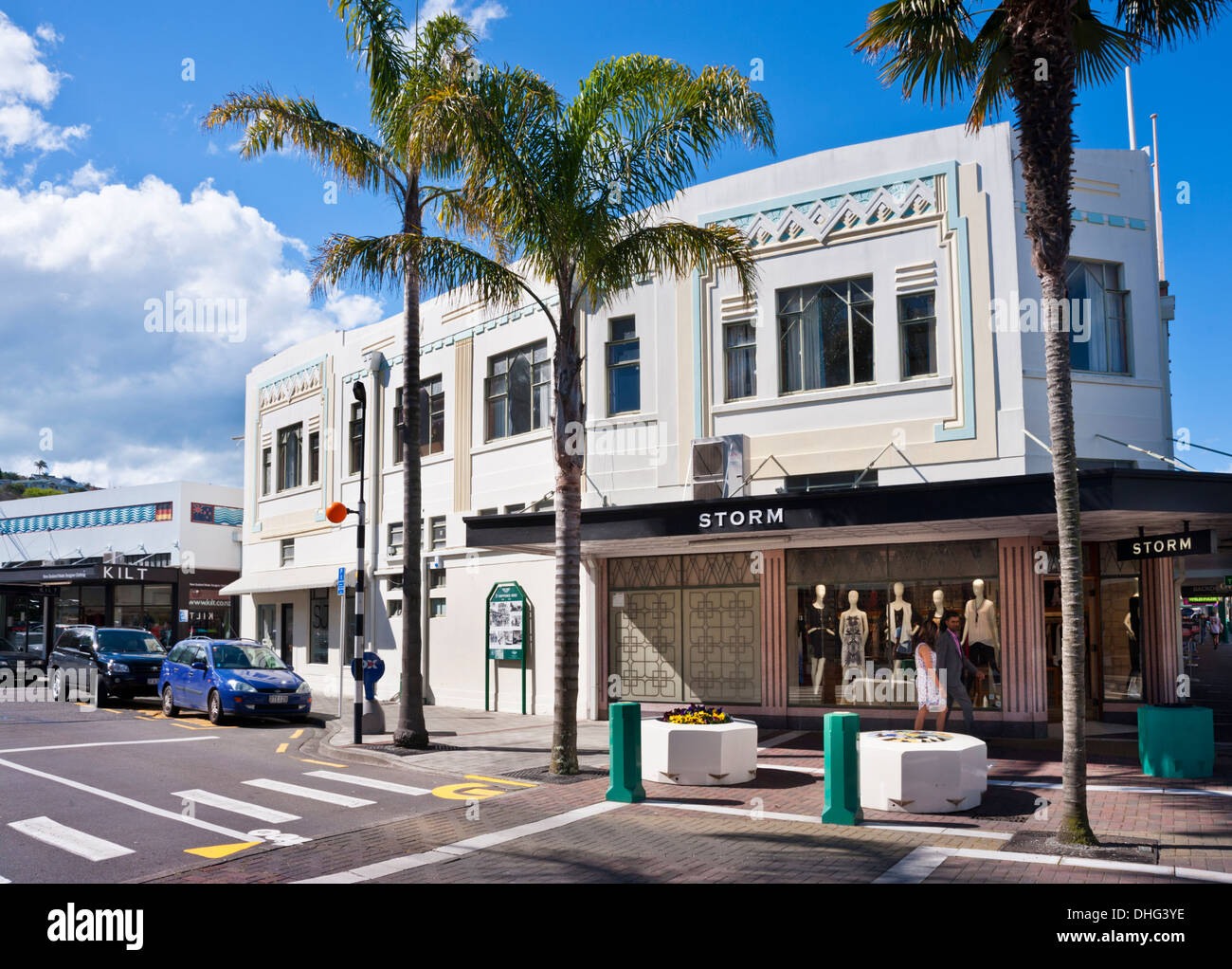 Art Deco Shop Building In Napier City Centre New Zealand Stock Photo