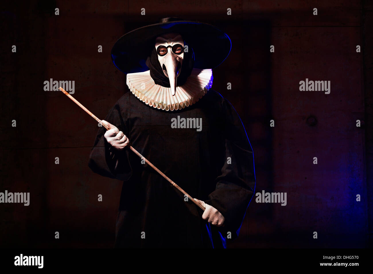 The Plague Doctor of Venice's Carnival Stock Photo