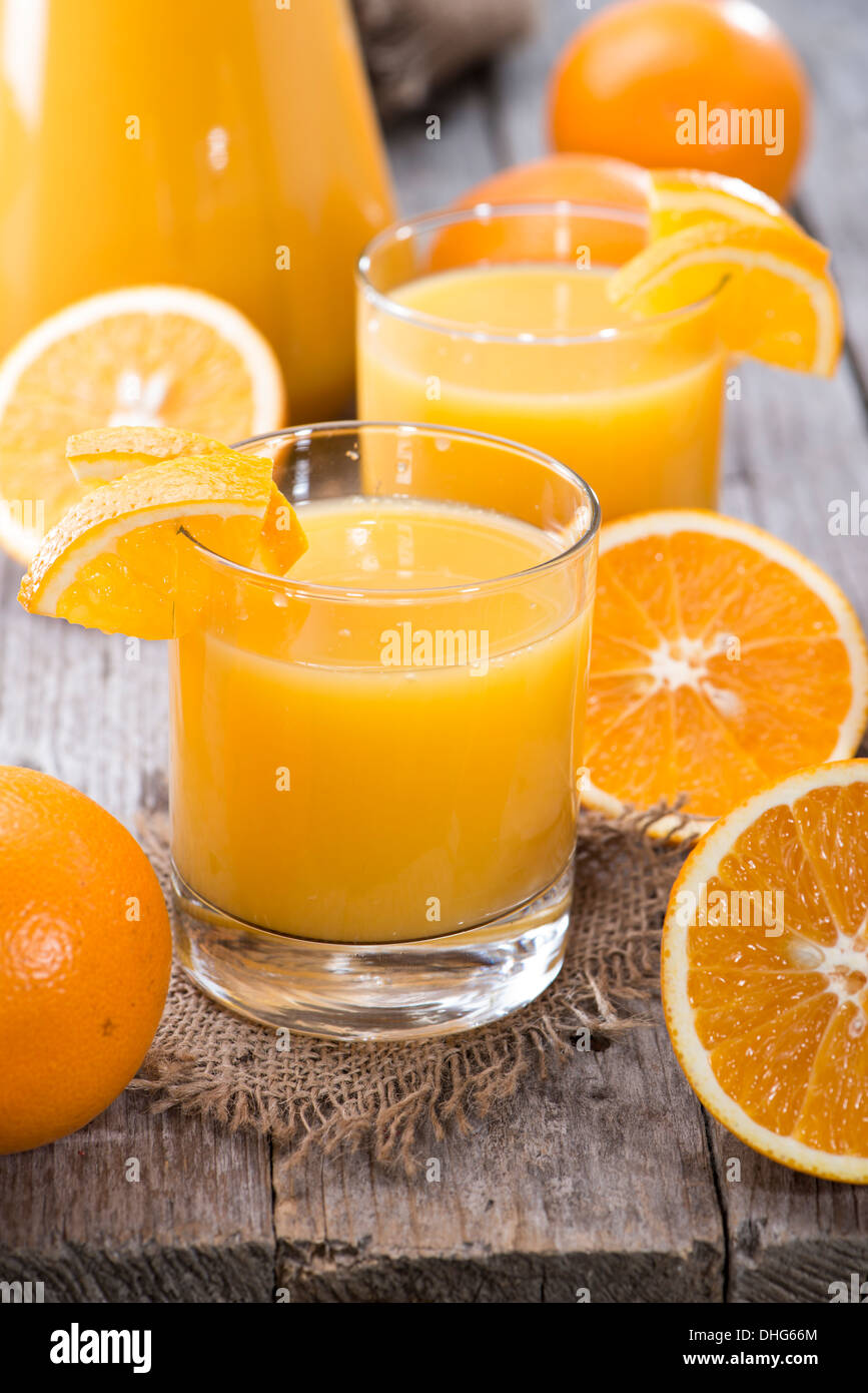 Homemade Orange Juice with fresh fruits Stock Photo Alamy