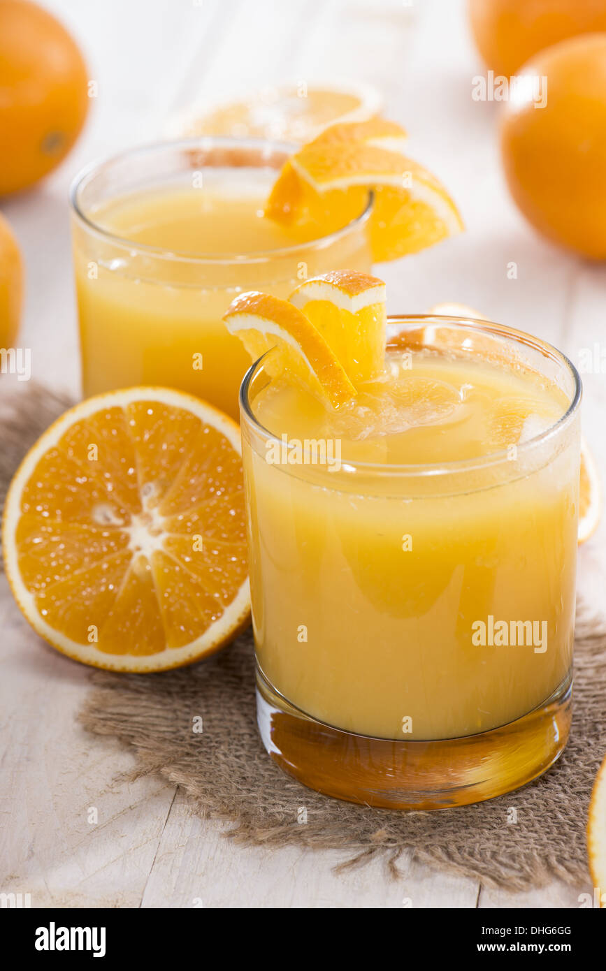 Homemade Orange Juice with fresh fruits Stock Photo Alamy