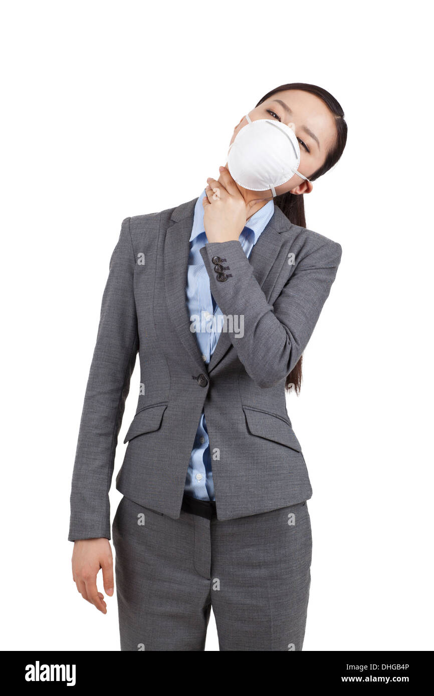 Portrait of a woman wearing a face mask Stock Photo - Alamy