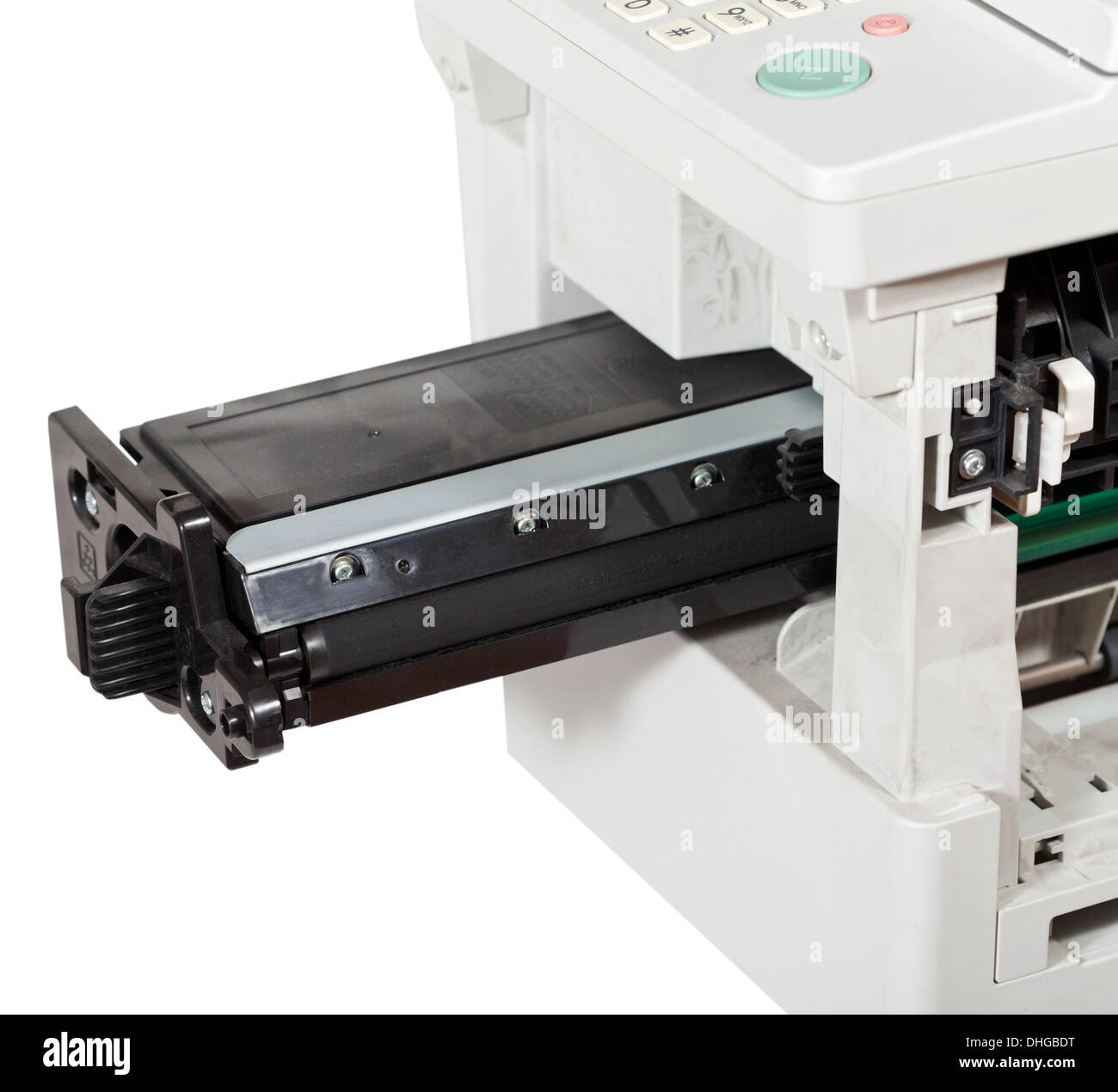 inserting of toner cartridge in office multifunctional device close up Stock Photo Alamy