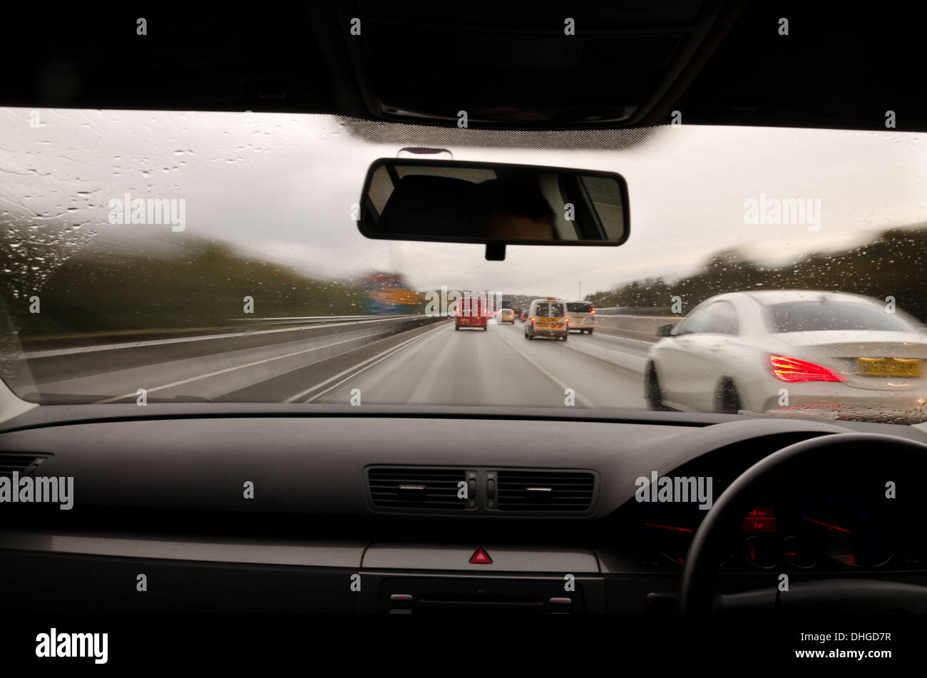 View Through The Windscreen Of A Moving Car With Motion View Through The Windscreen Of A Moving Car With Motion