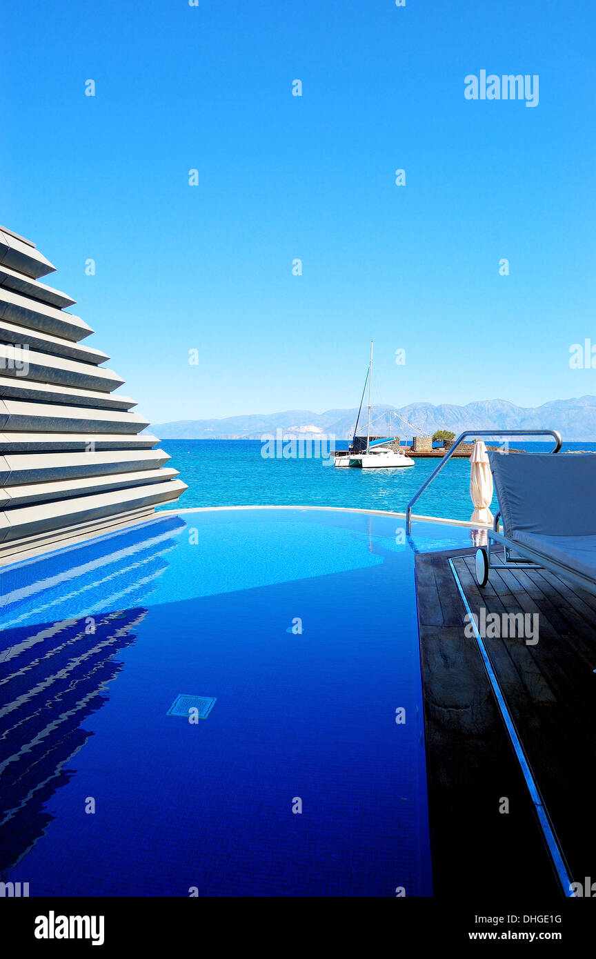 Holiday villas at luxury hotel, Crete, Greece Stock Photo