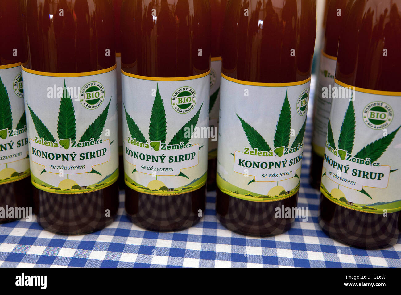 Hemp syrup, natural product Stock Photo