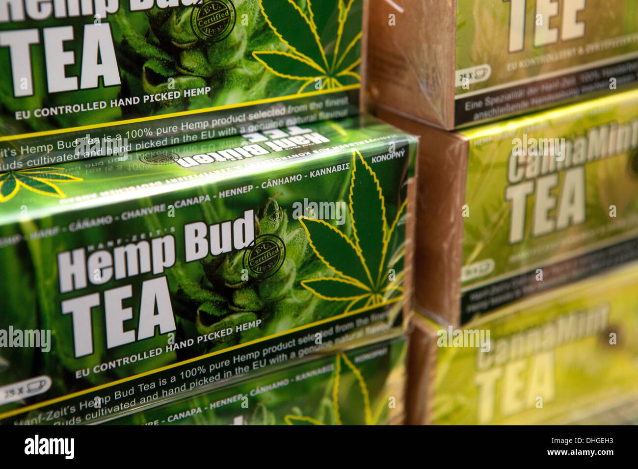 Hemp bud tea, hemp product Stock Photo