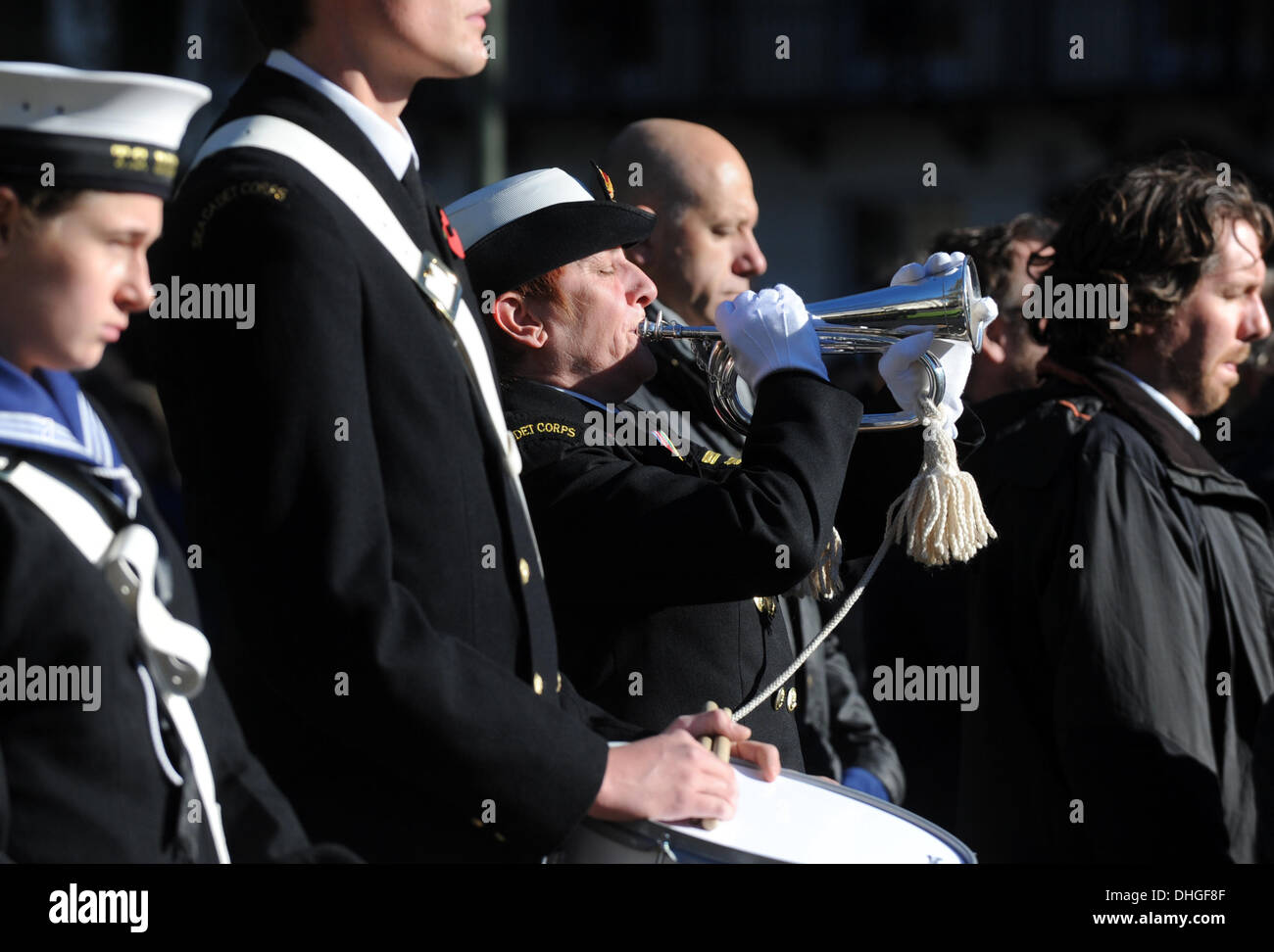 The last post is played at the Act of Remembrance Service at Brighton