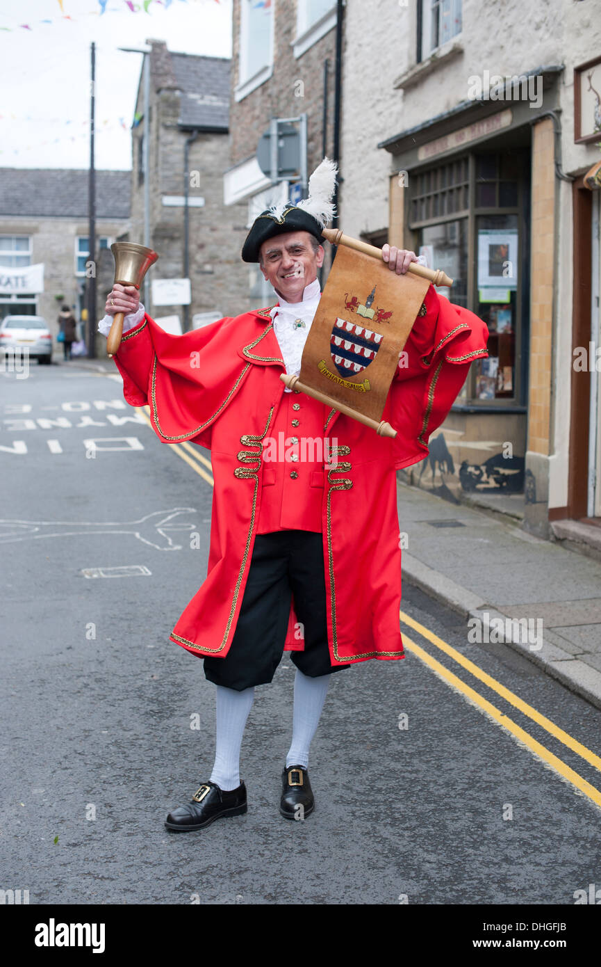 Town Crier Hay-On-Wye UK Olde England Tradition Stock Photo