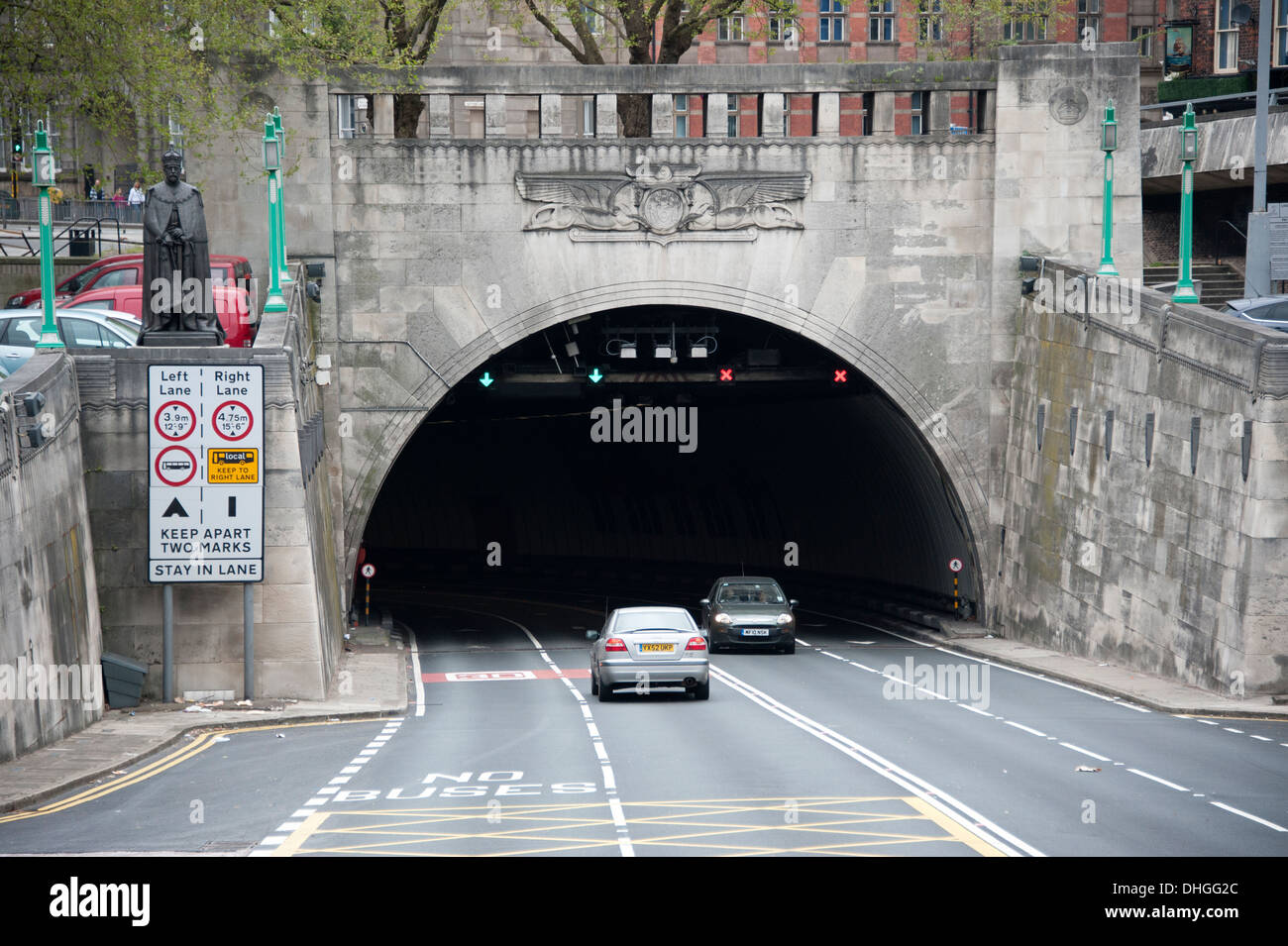 Entrance to Birkenhead Tunnel Liverpool River Mersey Under Stock Photo
