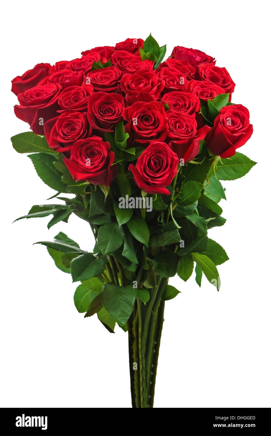 Colorful flower bouquet from red roses isolated on white background ...