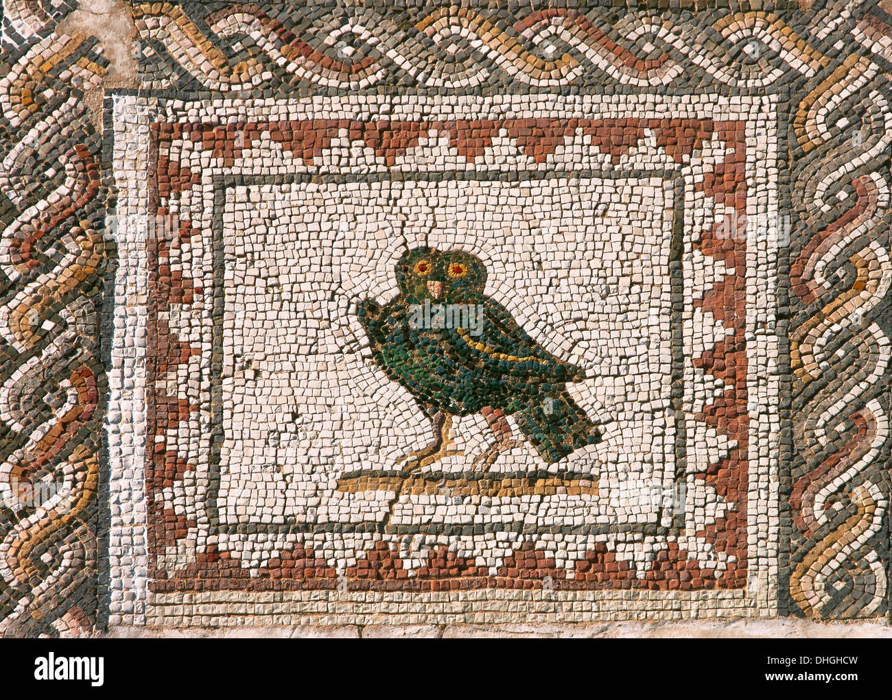 Mosaic floor, House of the Birds, Roman ruins of Italica -2nd century,  Santiponce, Seville-province, Andalusia, Spain, Europe Stock Photo - Alamy