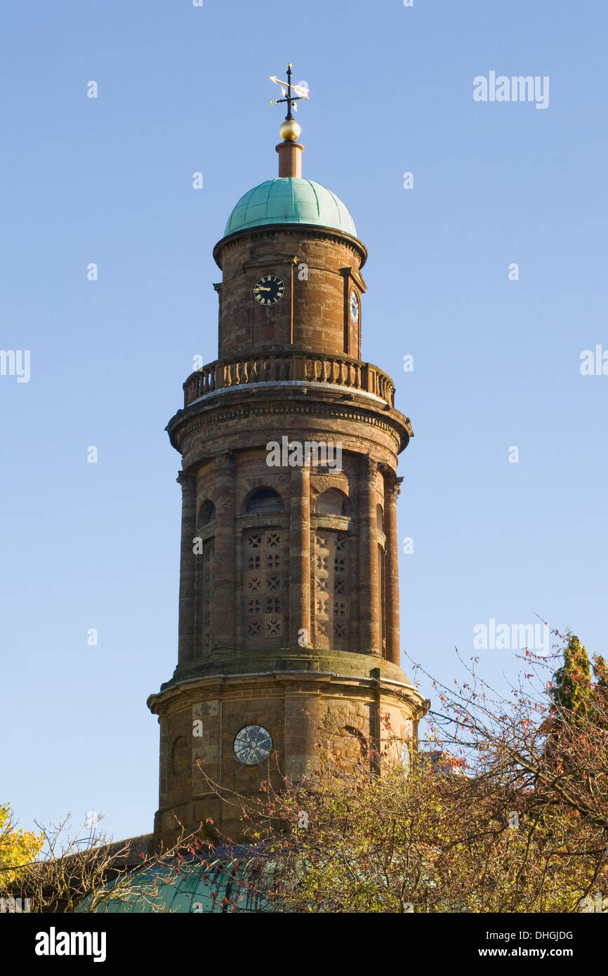 The 'pepper pot' tower of St. Mary's Church, Banbury, Oxfordshire. Stock Photo
