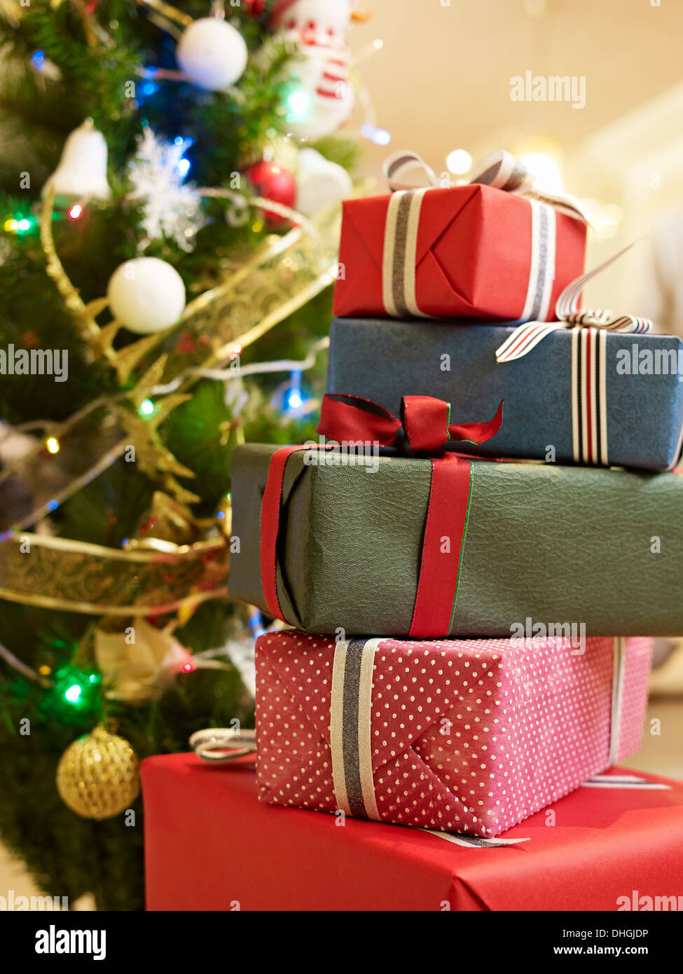 Christmas presents Stock Photo